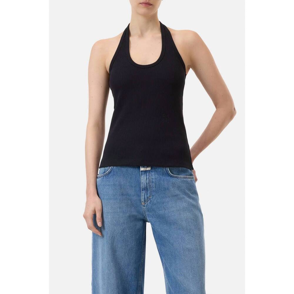 NEW CLOSED neckholder top in black